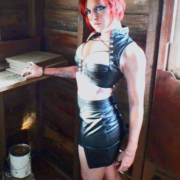 Y2K Vintage Leather Corset Skirt S/M - Picture 12 of 12